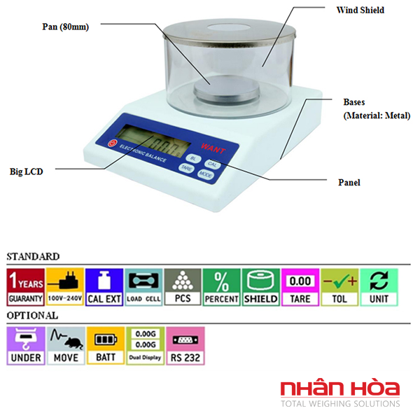 Cân điện tử 500g