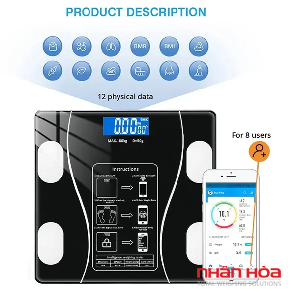 Cân điện tử bluetooth