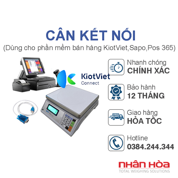 Cân điện tử kết nối phần mềm kiotviet