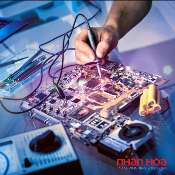  Cân điện tử kết nối với PLC