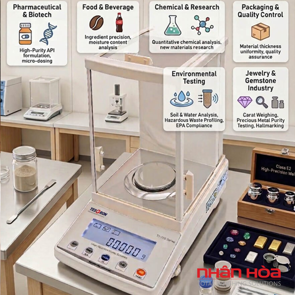 Cách dùng cân phân tích kiểm nghiệm thực phẩm