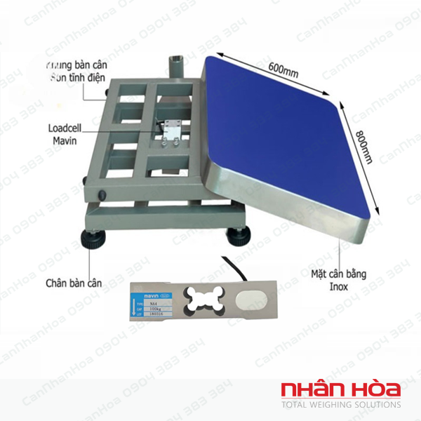 Cấu tạo cân bàn điện tử gồm những bộ phận nào