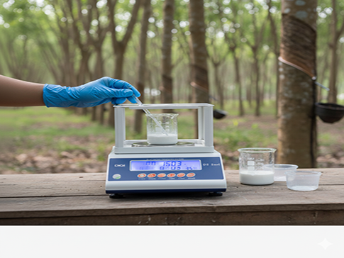 Cân điện tử đo độ mủ cao su